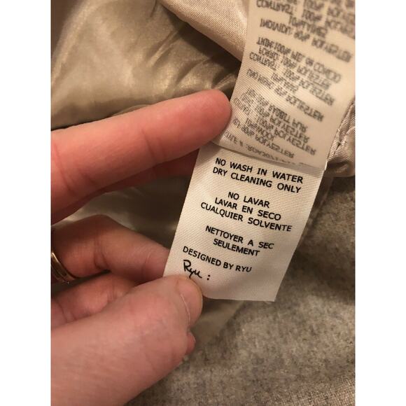 ⭐ 🔥 50% OFF SALE — FINAL PRICE Ryu x Anthropologie Wool Dress M Fur Trim | NWT - Picture 8 of 8